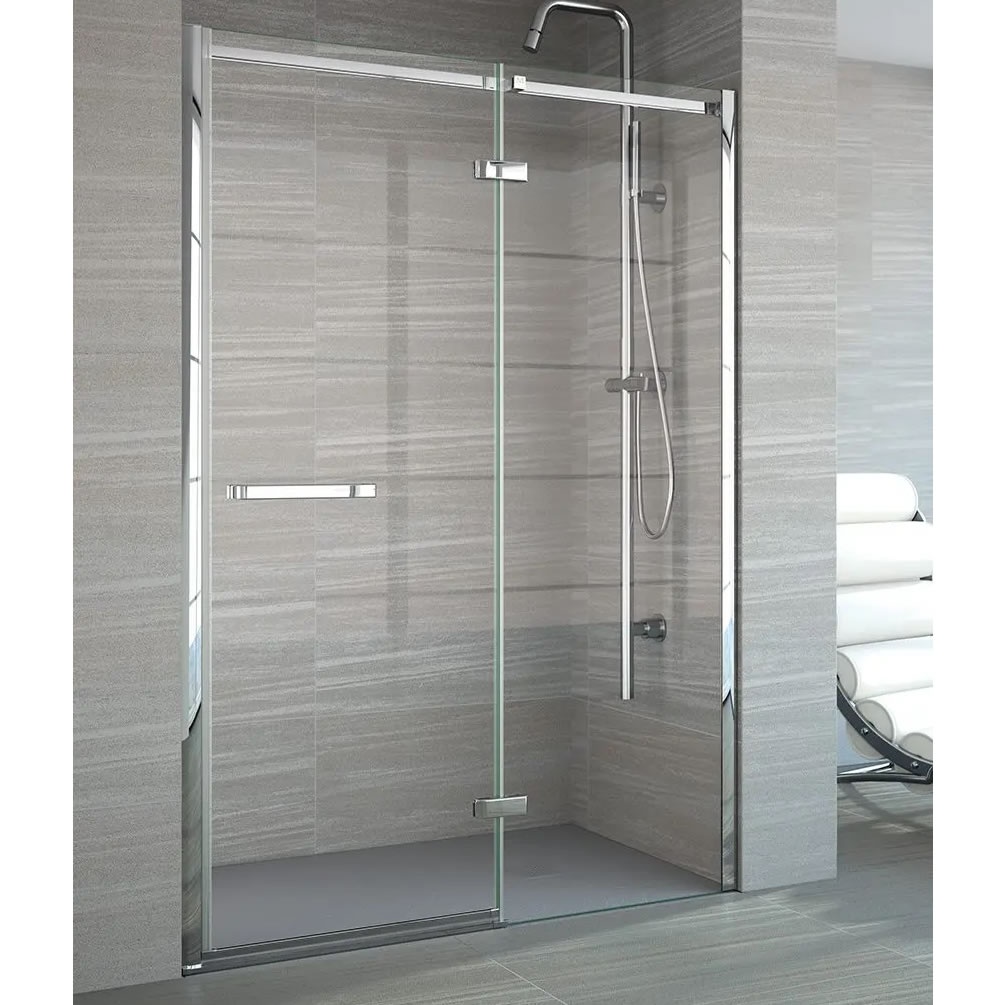 Lifestyle image of Merlyn 8 Series Frameless 1000mm Hinged Shower Door & Inline Panel